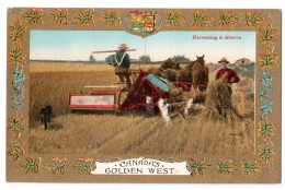 Canada's Golden West - Harvesting In Alberta - édit. The Valentine & Sons  + Verso - Autres & Non Classés