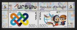 ARTSAKH REPUBLIC /NAGORNO KARABAKH / ARMENIA KARABAKH - EUROPA 2023 -"PEACE"-  SERIE COMBI De 2 V. - CH-SUP-EUR  DENTADA - 2023