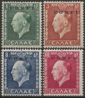 OICO15-18N1 - 1941 Occup. Italiana CORFU', Sass. Nr. 15/18, Serie Cpl. Di 4 Francobolli Nuovi Senza Linguella **/ - Corfou