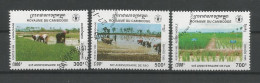 Cambodja 1995 FAO 50th Anniv.  Y.T. 1281/1283 (0) - Cambogia