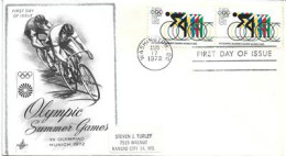 USA. Cyclisme Aux Jeux Olympiques (Munich)  FDC 1972 - Ciclismo