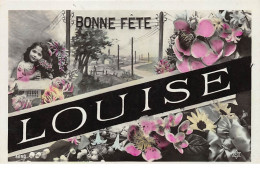 Prénoms - N°67130 - Louise - Bonne Fête - Fillette Avec Des Fleurs - Prénoms