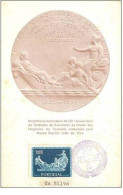 PORTUGAL.CARTE MAXIMUM.n°183.DA SILVA.MEDALHA COMEMORATIVA DO 150e ANIVERSARIO DA FUNDACAO DA SECRETARIA DE ESTADO DOS.. - Cartes-maximum (CM)