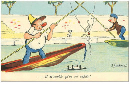 PECHE.n°12272.ILLUSTRATION GSCHWIND.IL M'SEMBLE QU'ON EST ENFILES - Pêche