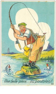 PECHE.n°12275.ILLUSTRATION.UNE BELLE PIECE...AU PANTALON - Pesca