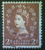 Great Britain, Scott #356, Used(o), 1958, Wilding: Queen Elizabeth II, 2d, Light Red Brown - Usados