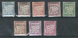 ANDORRE N° Taxes 1 à 8 ** - Unused Stamps