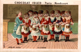 CHROMO CHOCOLAT IBLED PARIS MONDICOURT LYCEE DE FILLES LA CUISINE - Ibled