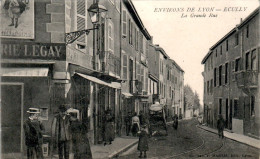 Ecully La Grande Rue Devanture Epicerie Legay Rhône 69130 Cpa Voyagée En 1904 En B.Etat - Autres & Non Classés