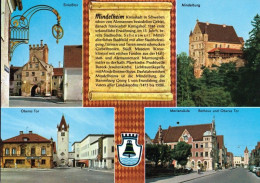 1 AK Germany / Bayern * Chronikkarte Der Stadt Mindelheim Mit Wappen, Einlaßtor, Mindelburg, Oberes Tor Und Rathaus * - Mindelheim