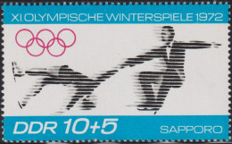 1971 DDR ** Mi:DD 1726, Sn:DD B163, Yt:DD 1414, Sg:DD E1446, Eiskunstlauf, Olympische Winterspiele, Sapporo - Invierno 1972: Sapporo