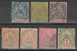 Madagascar N° 33, 34, 35, 36, 37, 38, 40 - Used Stamps