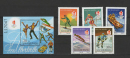 Hungary 1991 Olympic Games Albertville Set Of 5 + S/s MNH - Hiver 1992: Albertville