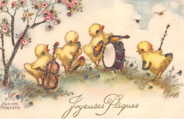 Illustrateurs - N°69315 - Peterson - Joyeuses Pâques - Orchestre De Poussins - Carte Avec Paillettes - Petersen, Hannes