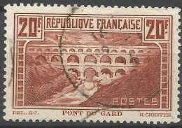 Monuments Et Sites Y&T 262 Pont Du Gard - Used Stamps
