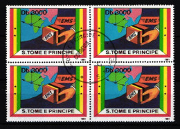 Sao Tome E Principe 1301 Gestempelt Als 4er Block #GD334 - Sao Tome And Principe