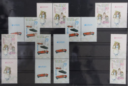 Türkisch-Zypern 810 Und 811 Postfrisch Zusammendrucke Aus Klb. / CEPT #GG701 - Usati