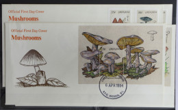 Grenada 2728-2735 Und Block 363 Und 364 Gestempelt Als FDC / Pilze #GG805 - Grenada (1974-...)