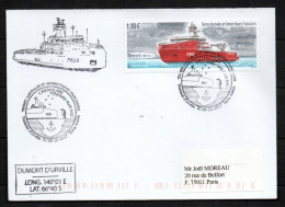 Col43 TAAF N° 819  Oblitéré De Dumont D'Urville Sur Lettre - Used Stamps