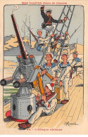 Illustrateur - N°86145 - H. Gervese - Nos Marins (Série De Guerre) - 69. L'Attaque Aérienne - Gervese, H.