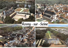 78 . N°sac10703 . Rosny-sur-seine . Le Chateau, L'église Vue Générale . En Avion Au Dessus De . Cpsm 10X15 Cm . LAPIE - Rosny Sur Seine