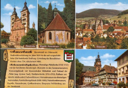 1 AK Germany / Bayern * Chronikkarte Von Amorbach Mit Wappen, Abteikirche, Kapelle Amorsbrunn, Marktplatz M. Pfarrkirche - Amorbach