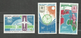 Gabon POSTE AERIENNE N°55, 58, 59 Neufs** Cote 5.20€ - Gabón (1960-...)