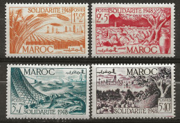 MAROC Colo:, *, N° YT 271 à  274, Série, Ch., TB - Unused Stamps