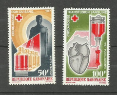 Gabon POSTE AERIENNE N°56, 57 Neufs** Cote 4.65€ - Gabon (1960-...)