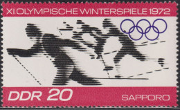 1971 DDR ** Mi:DD 1728, Sn:DD 1346, Yt:DD 1416, Sg:DD E1448, Skilanglauf, Olympische Winterspiele, Sapporo - Inverno1972: Sapporo