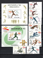 North Korea 1991 Olympic Games Barcelona, Set Of 8 + 2 S/s MNH - Ete 1992: Barcelone