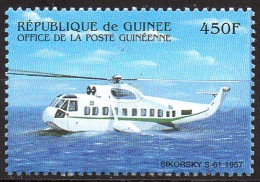 GUINEA - 1v - MNH - Helicopter - Helicopters - SIKORSKY - Hubschrauber Helicópteros Elicotteri Hélicoptère - Hélicoptères