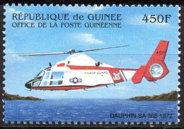 GUINEA - 1v - MNH - Helicopter - Helicopters - Dauphin - Hubschrauber Helicópteros Elicotteri Hélicoptère - Hélicoptères