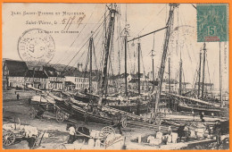 1907 - 5 C Groupe Sur Carte Postale De St Pierre Et Miquelon Vers Nice Par Croiseur Cuirassé Kléber - Service à La Mer - Storia Postale