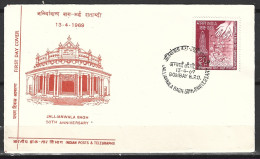 INDE. N°274 Sur Enveloppe 1er Jour (FDC) De 1969. Massacre De Jallianwala Bagh. - FDC