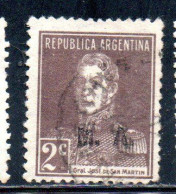 ARGENTINA 1923 1931 OFFICIAL DEPARTMENT STAMP OVERPRINTED M.A. MINISTRY OF AGRICULTURE MA 2c USED USADO - Dienstmarken