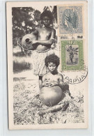 Papua New Guinea - ETHNIC NUDE - Native Girls With Calabashes - REAL PHOTO - Pub - Papua Nuova Guinea