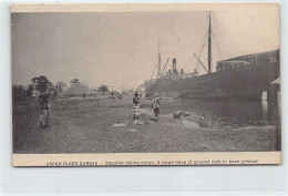 Gambia -  UPPER RIVER - Steamer Taking Cargo - SEE SCANS FOR CONDITION - Gambie