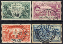 Madagascar N° 179 - 182 Exposition Coloniale De Paris - Used Stamps