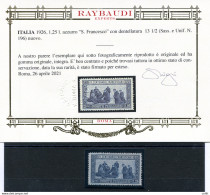 S. Francesco Lire 1,25 N. 196 Dentellatura 13,1/2 Ottimo Molto Fresco - Mint/hinged