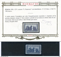 S. Francesco Lire 1,25 N. 196 Dentellatura 13,1/2 Ottimo Molto Fresco - Ungebraucht