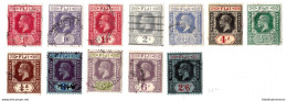 1912-27 FIJI, George V° 12 Values  USED - Sonstige & Ohne Zuordnung