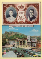 Monaco : Principauté De Monaco / Palais Du Prince / Timbre / Blason (voir Scan Recto/verso) - Palais Princier