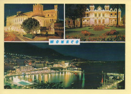 Monaco : Le Palais / 3 Vues (la Nuit) (voir Scan Recto/verso) - Palais Princier