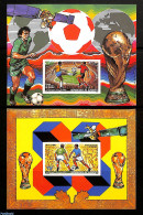 Djibouti 1986 World Cup Football 2 S/s Imperforated, Mint NH, Sport - Transport - Football - Space Exploration - Dschibuti (1977-...)
