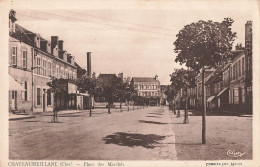 18 Chateaumeillant La Place Des Marchés Du Marché CPA - Châteaumeillant