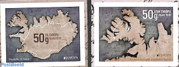 Iceland 2020 Europa, Old Postal Roads 2v S-a, Mint NH, History - Various - Europa (cept) - Post - Maps - Unused Stamps