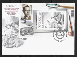 2021 Joint Poland And Sweden, FDC POLAND WITH SOUVENIR SHEET: Cz. Slania 100 Years - Emissions Communes