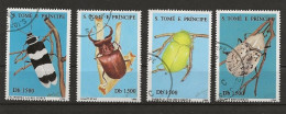 Insekten Käfer, Insects Beetles - Gestempelter Satz São Tomé + Príncipe - Beetles