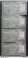 BANKNOTE LEBANON لبنان LIBAN 2019 1000 LIVRES DO NOT CIRCULATE SEQUENTIAL SERIES NUMBERS - Liban